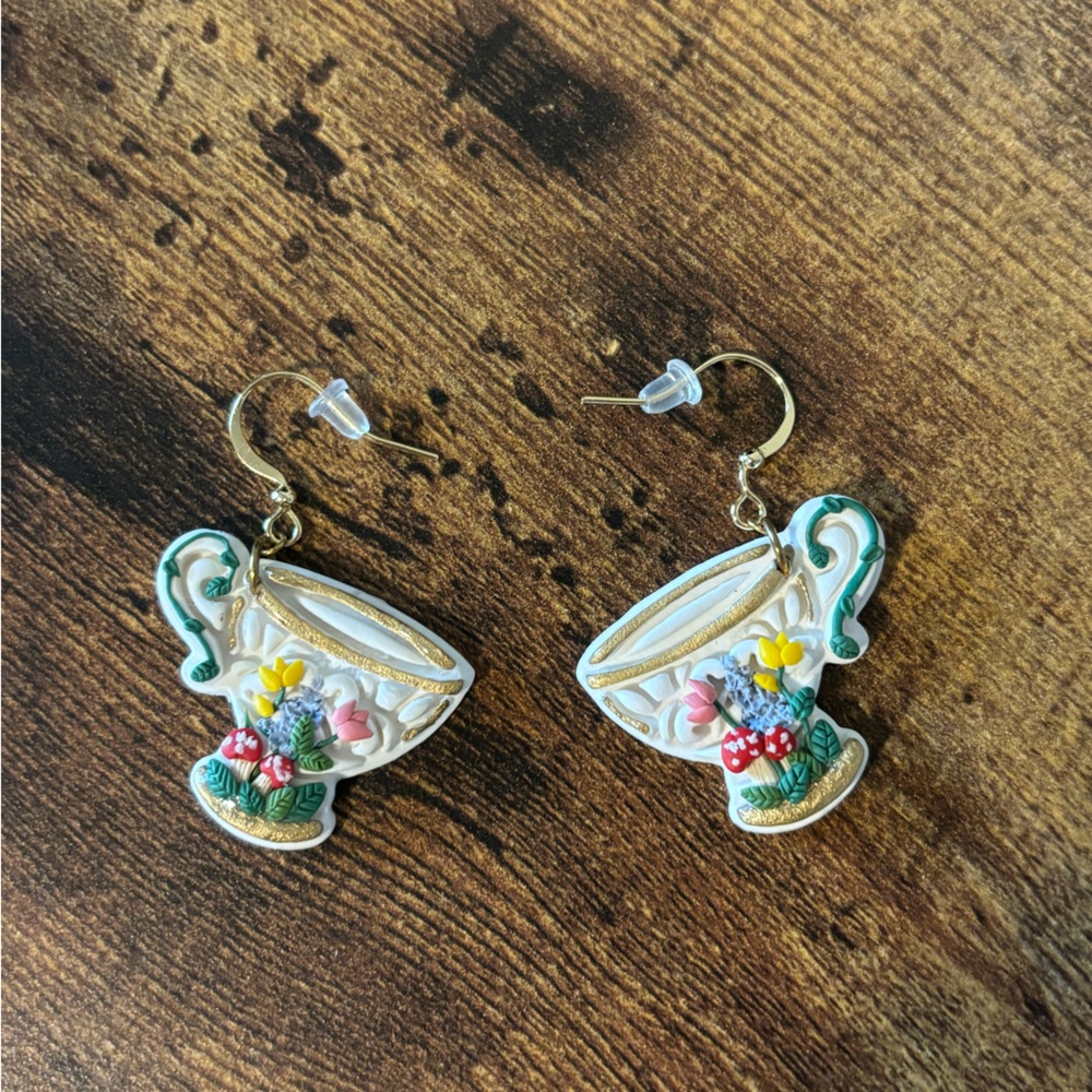 Teacup earrings